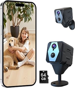 vebiliki Security Camera, 4K WiFi Camera with TF Card, Indoor Security Camera with AI Motion Detection, Auto Night Vision Nanny Cam, Cloud & TF Card Storage, 100-Day Standby Cameras for Home Security