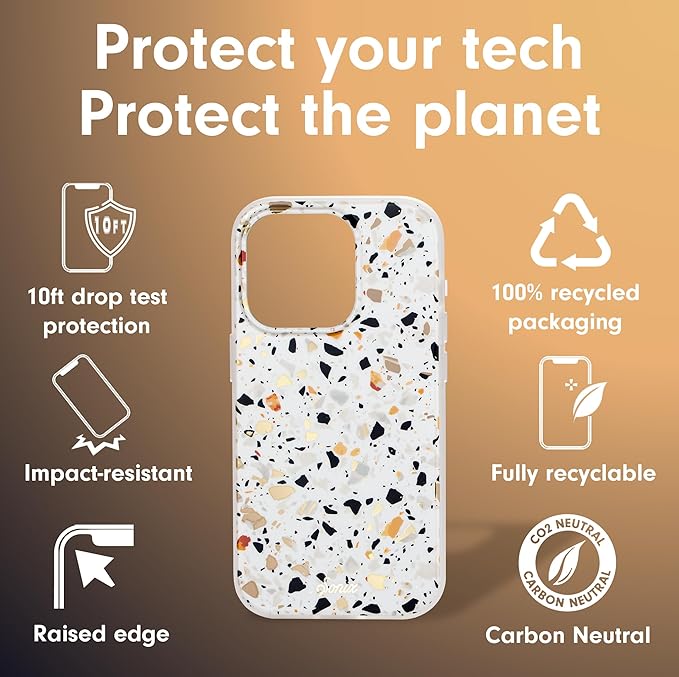 Sonix Case for iPhone 15 Pro Max | Compatible with MagSafe | 10ft Drop Tested | Marble Terrazzo Confetti