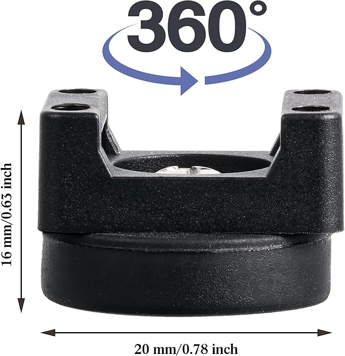 Yookeer 100 Pcs Magnetic Zip Tie Mount Base Black Magnetic Cable Clips Wire Holder Multipurpose Cable Ties Management Base Electrical Supplies for Wire (22 mm)