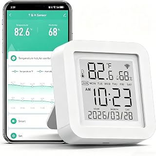 Smart Temperature Humidity Monitor: WiFi Thermometer Hygrometer, App Alerts - Image 1