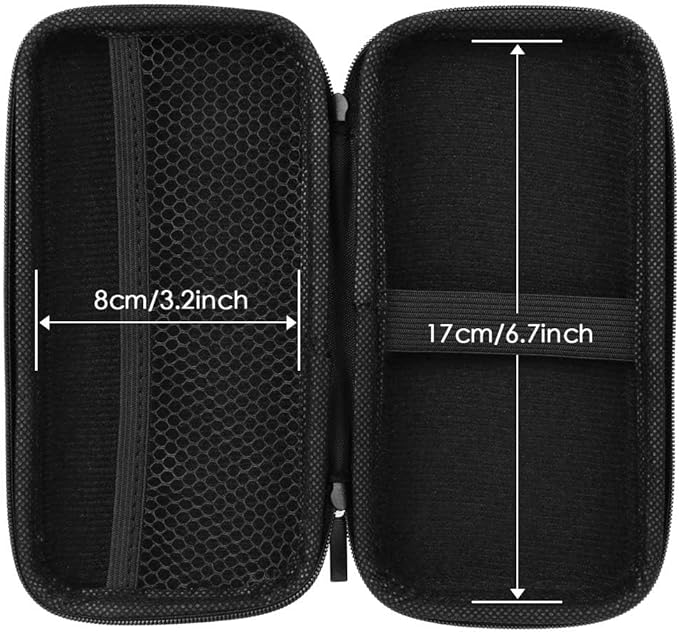 iMangoo Travel Essential Electronics Organizer Charger Case, Shockproof Dual Zipper Power Bank Cables Tech Accessories Pouch Purse, Men & Women Travel Must Have Storage Bag, 6.5x3.2x1 inch Mint