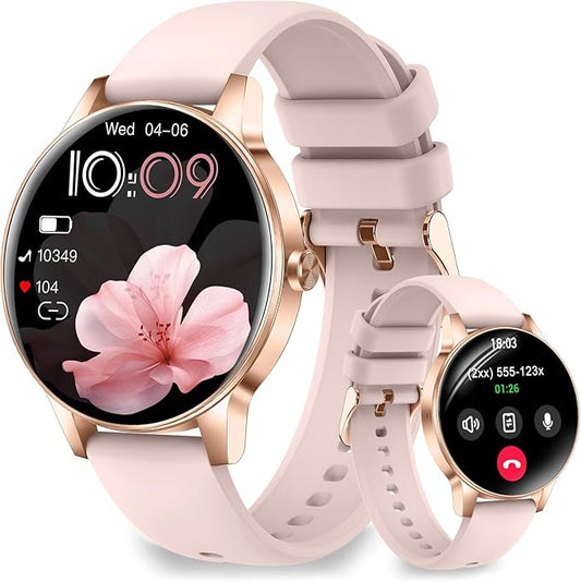 Efolen Smart Watches for Women Answer/Make Call,1.27" HD Fitness Tracker for Android iPhone,Heart Rate SpO2 Sleep Monitor,IP68 Waterproof Digital Watch,100+ Sports Activity Trakcer Rose Gold