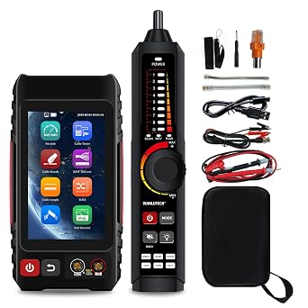 All-in-One Network Cable Tester, WANLUTECH Tone Generator with Probe Support TDR Cable Tester OPM VFL DMM PoE Check Wire Map Continuity Test Cable Tracer Video Level Meter(LT-600T)