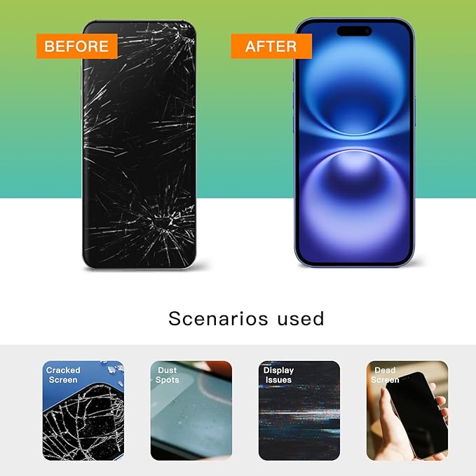 for iPhone 16 Pro Max Screen Replacement Kit Full Assembly 6.9 inch,3D Touch LCD Display for A3296, A3084, A3295, A3297 Digitizer Screen and Repair Tools Kit