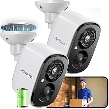2 Pack 2.5K Security Camera Wireless Outdoor, 2.4G WiFi Battery Powered Outdoor Camera, Magnetic Mount Cameras for Home Security, Color Night Vision, Spotlight, Siren Alarm, 2-Way Talk