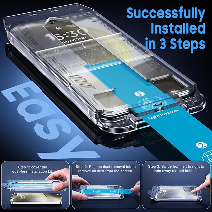 Uyiton UnBreak-Glass for Samsung Galaxy S22 Plus Screen Protector, [Ultrasonic Fingerprint Support][Auto-Alignment Frame] Scratch-Resistant Bubble-Free S22 Plus Screen Protector(6.8'' 5G), 2 Pack