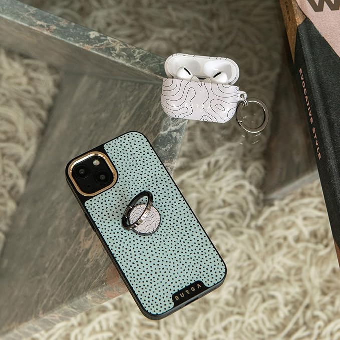 BURGA Cell Phone Ring, Holder Grip and Stand - Finger Phone Grip for Back of Smartphone Case, Kickstand 360 Rotation, Universal Ring for iPhone Samsung Galaxy Huawei Google Pixel, Stylish Accessories