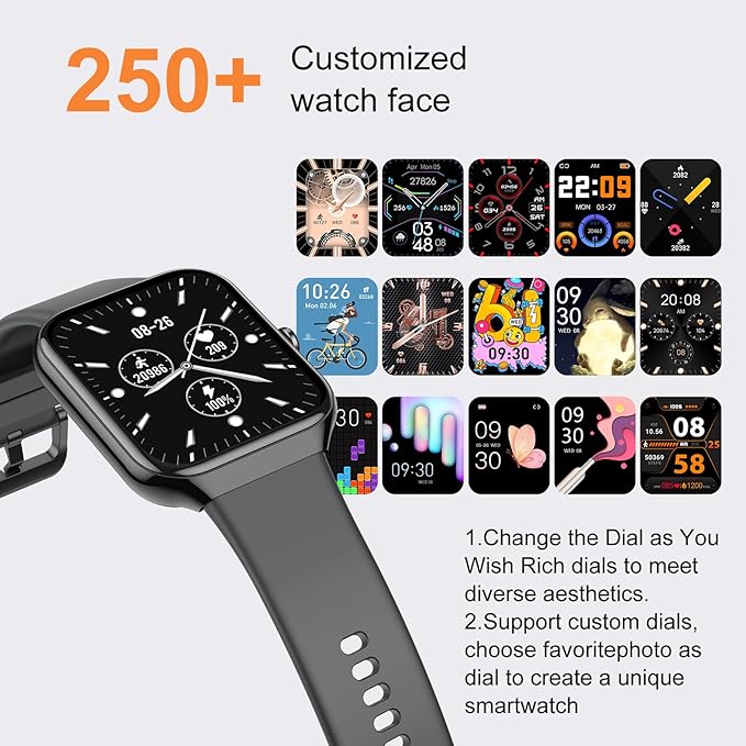 Smart Watch, 1.96" HD Smartwatch for Men Women (Answer/Make Call), 2026 Fitness Activity with Heart Rate/Sleep Monitor/Pedometer, IP68 Waterproof, 113+ Sport Modes Running Watch for Android iOS