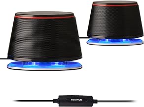 Sanyun SW102 Computer Speakers for Desktop PC Laptop, 2.0 USB Powered - Image 1