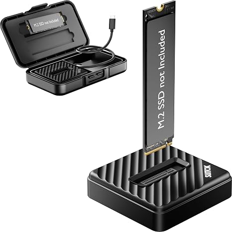 Tool-Free M.2 NVMe SATA SSD Reader Adapter with Storage Box 10Gbps