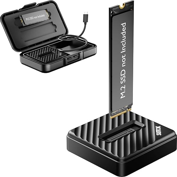 Tool-Free M.2 NVMe SATA SSD Reader Adapter with Storage Box 10Gbps