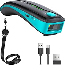 Bluetooth Barcode Scanner, Portable 2D/1D Wireless Code Reader - Image 1