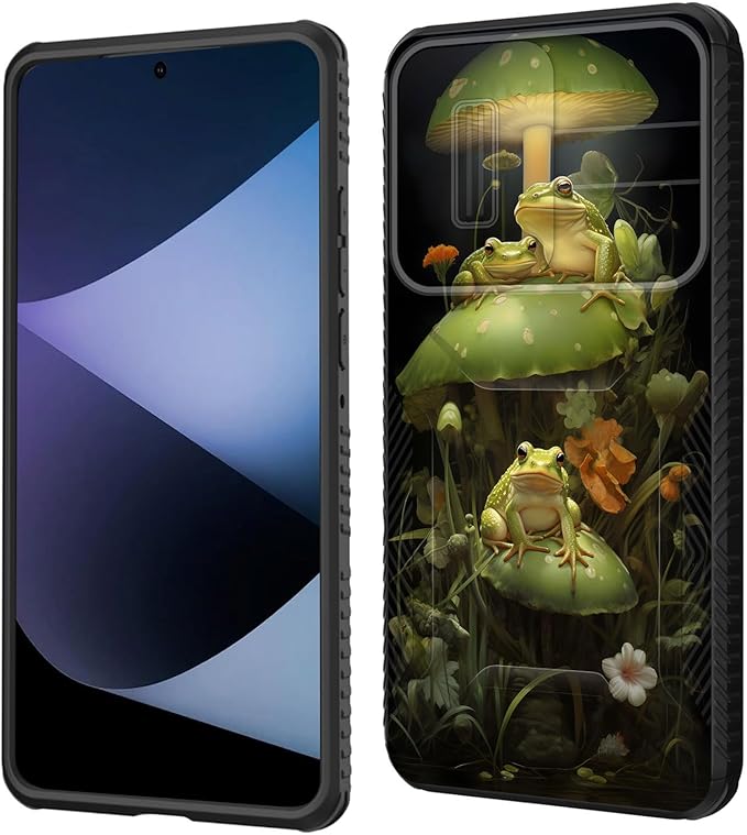 for Galaxy A36 5G/A56 5G Case Built in Slide Camera Lens Cover,Heavy Duty Shockproof Protection Dual Layer Case for Samsung Galaxy A36 5G/A56 5G 6.7" 2025,Cute Frog Mushroom