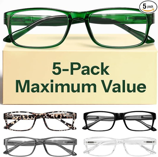 Gaoye 3.0 Professional Reading Glasses for All Day - Computer Readers with Blue Light Protection - Value Pack