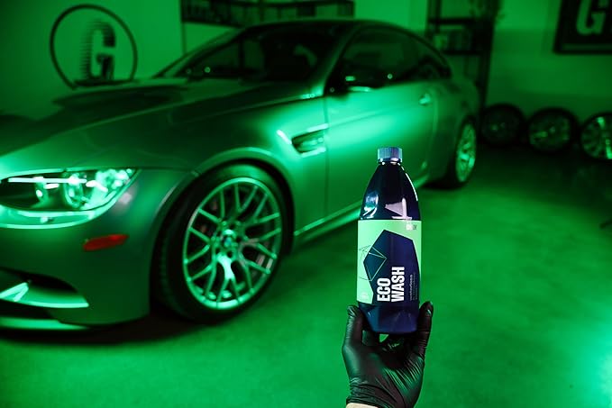 GYEON ECOWash Ceramic‑Safe Waterless Rinseless Dry Wash Spray Concentrate for Paint Glass Trim Wheels Eco Friendly SiO2 Fusion High Gloss Clean Finish
