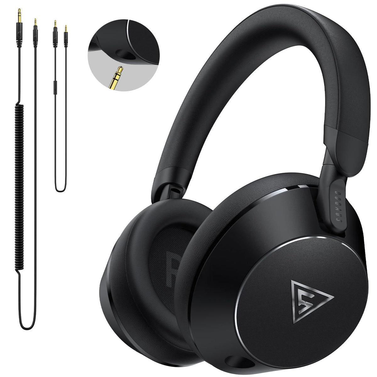 DOQAUS Studio Monitor Headphones, Professional Wired DJ Headphones Over Ear