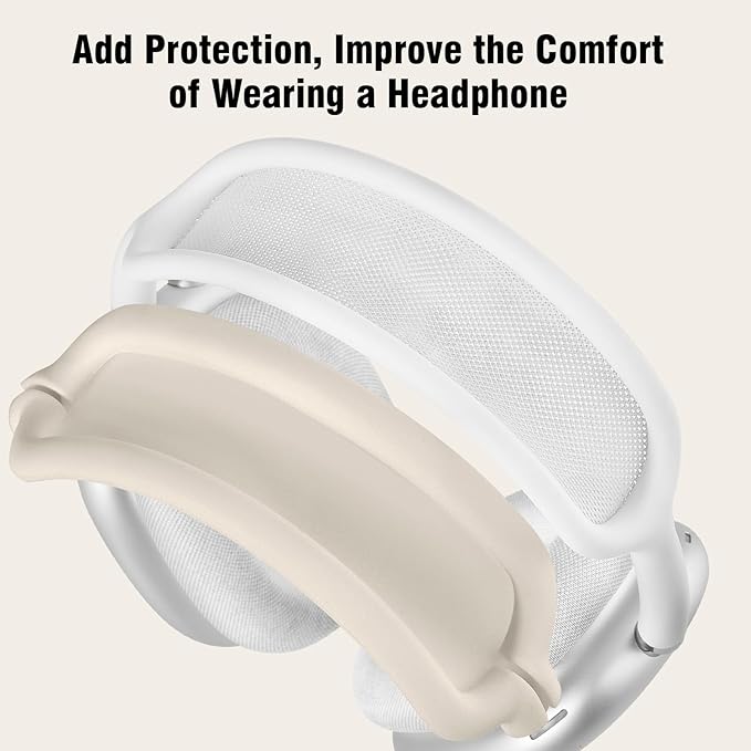 Filoto Case for Airpods Max Headphones,Ear Pad Case Cover/Ear Cups Cover/Headband Covers for AirPods Max (USB-C/Lightning)(2024/2020),Silicone for Apple Airpod Max,Accessories Cases (Stone)