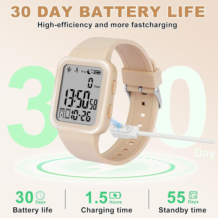 Edillas Digital Watch for Mens Womens, Fitness Tracker with EL Backlight No App/Phone Required, Sport Watch with Step Counter Pedometer Timer Vibration Alarm Clock, Sleep Monitor, Calorie, Distance