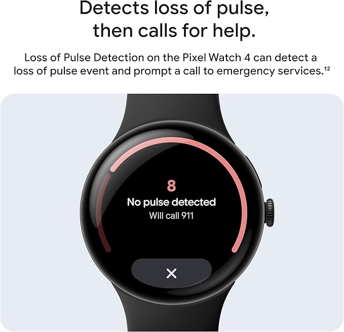Google Pixel Watch 4 (41mm) - Android Smartwatch - Heart Rate and Sleep Tracking - 30-Hour Battery - Fitness Tracking - Google AI - Polished Silver Aluminum Case - Iris Active Band - LTE (2025 Model)