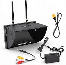 Bewinner DIY FPV Monitor - 5.8Ghz 5 Bands 40Channels 7Inch LCD Screen Receiver Monitor for FPV Drone Quadcopter,Built-in Dual Receiver Can Receive 2 Different Channels at The Same Time - Image 1