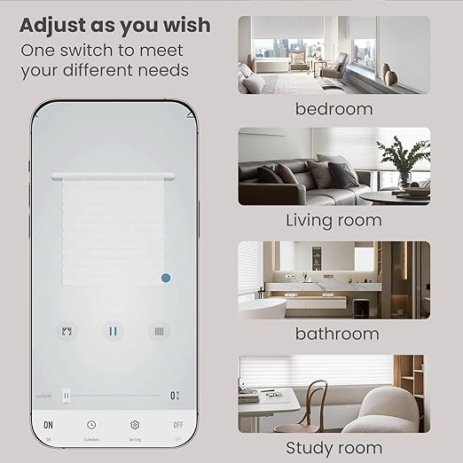 Smart Roller Shutter Switch Neutral Wire Required,2.4GHz WiFi Roller Shutter Switch with Remote Voice Control, Tempered Glass Panel, Work with Alexa and Google Home, White WiFi-Roller Shutter