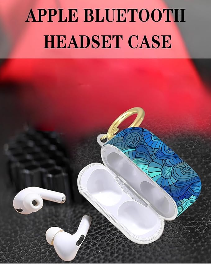 Compatible with Airpod Pro 2nd/1st Generation,Full Protection Cover for Women,Accessories Hard Case Portable & Shockproof for Airpod Pro 2nd Charging Case 2023/2022/2019(Waves Tie Dye)