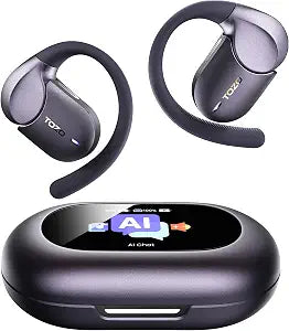 TOZO Open X2 Pro AI Smart Open Ear Earbuds, LCD Digital Screen Stereo Sound