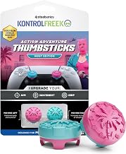 KontrolFreek Performance Thumbsticks - Heist Edition - For Playstation 5 (PS5) and Playstation 4 (PS4) Controller - Blue/Pink - Image 1