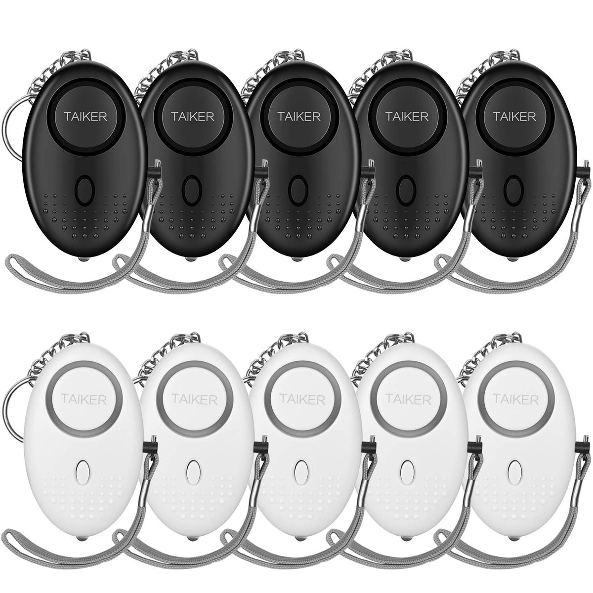 Personal Alarm for Women, 10Pcs 140dB Self Defense Keychain LED Light