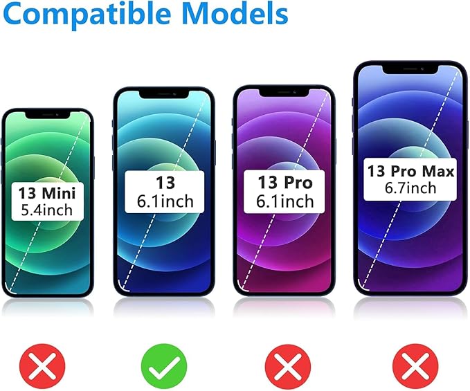 for iPhone 13 Screen Replacement 6.1 inch for A2482,A2631,A2635,A2633,A2634, 3D Touch LCD Screen Digitizer with Repair Tools+Waterproof Seal+Screen Protector