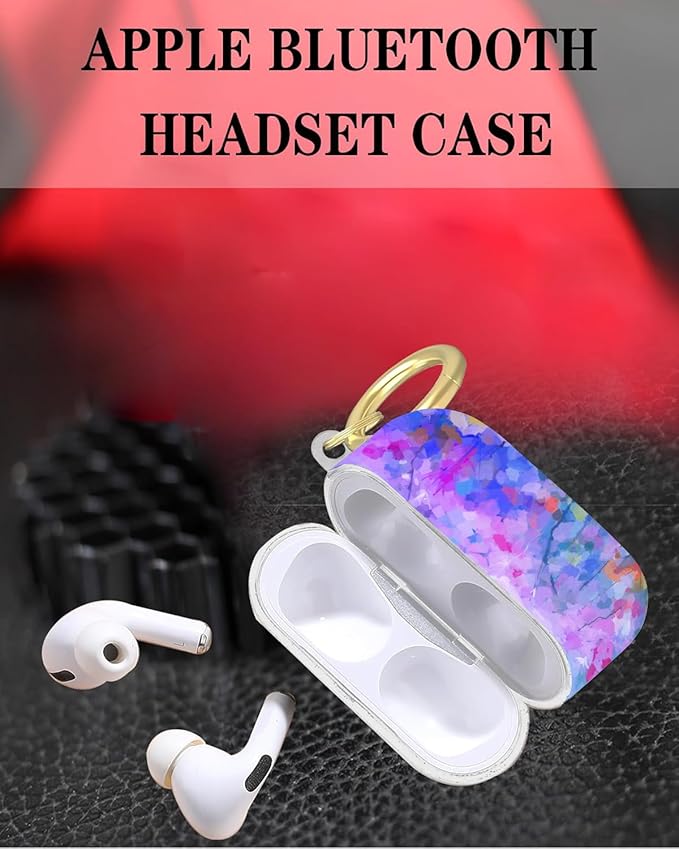 Compatible with Airpod Pro 2nd/1st Generation,Full Protection Cover for Women,Accessories Hard Case Portable & Shockproof for Airpod Pro 2nd Charging Case 2023/2022/2019(Abstract Watercolor Flowers)