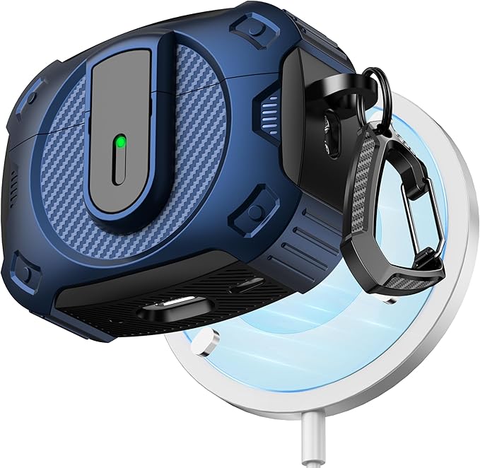 RFUNGUANGO for AirPods Pro 2nd Generation Protective case, 2024 New Space-Themed Protective case. Compatible with Airpods Pro 1/2 and, Works with MagSafe. [Blue]