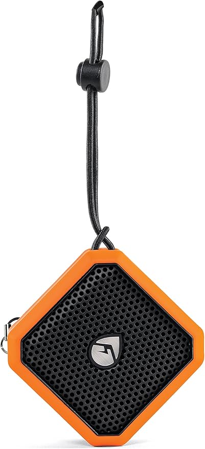 ECOXGEAR EcoPebble Lite GDI-EXPLT500 Rugged Waterproof Floating Portable Bluetooth Wireless 5-Watt Mini Smart Speaker (Orange)