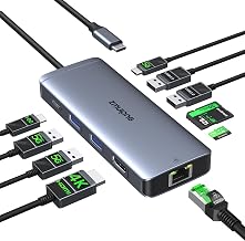 USB C Hub Ethernet USB-C Adapters for MacBook Pro/Air with HDMI 4K@60Hz - Image 1