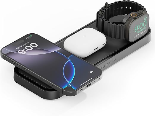 NOCO XGrid XDP3 3-in-1 Wireless Charging Station - iPhone, Watch & AirPods