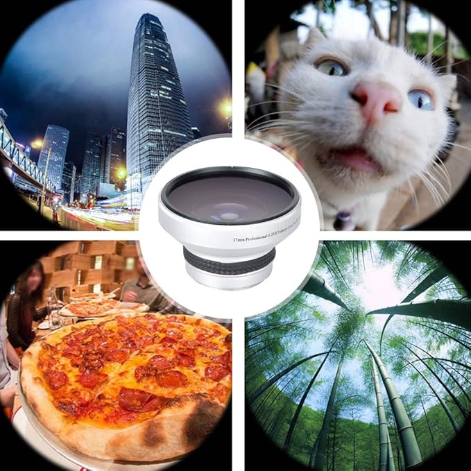 0.25X Super Fisheye Additional Lens for 37mm Caliber Camera Lenses,Suitable for Macro Close Up 12.5X Macro Lens