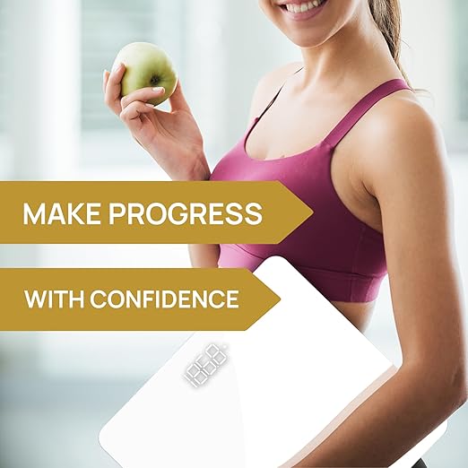 INEVIFIT Bathroom Scale, Highly Accurate Digital Bathroom Body Scale, Measures Weight up to 400 lbs. Includes Batteries