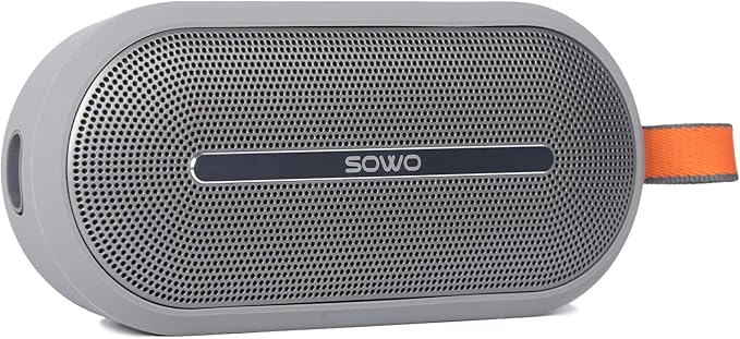 SOWO Portable Bluetooth Speaker with Powerful Bass - Wireless Speaker with Partyboom Technology - 40W, IP67 Waterproof - Stereo Sound for Outdoor, Camping and Travel Use - Grey