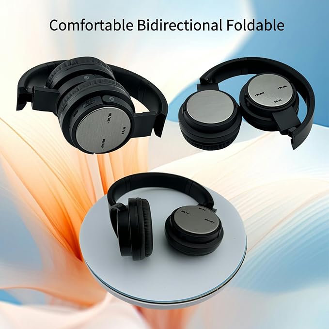 Bluetooth Headphones with Case, Super Bass Wireless Headphone, Stereo Headset Micro SD/TF, Bidirectional Foldable Headphones for Travel Home Office Cellphone PC