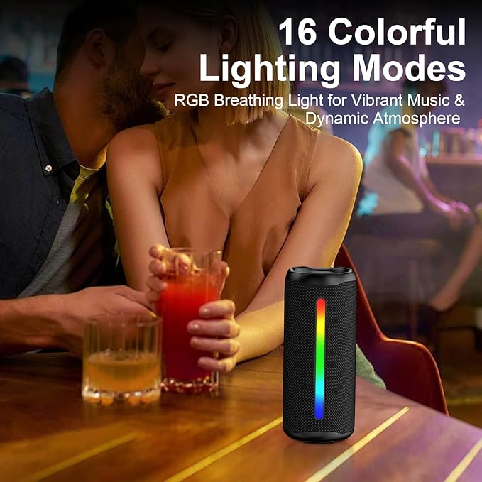 VIFIGEN Wireless Bluetooth Speaker, Loud Stereo Sound Portable Speaker,Bluetooth 5.3,IPX5 Waterproof Mini Speaker,30H Playtime,TWS Pairing for Outdoor,Home,Party,Beach,Summer Gadgets,Birthday Gift