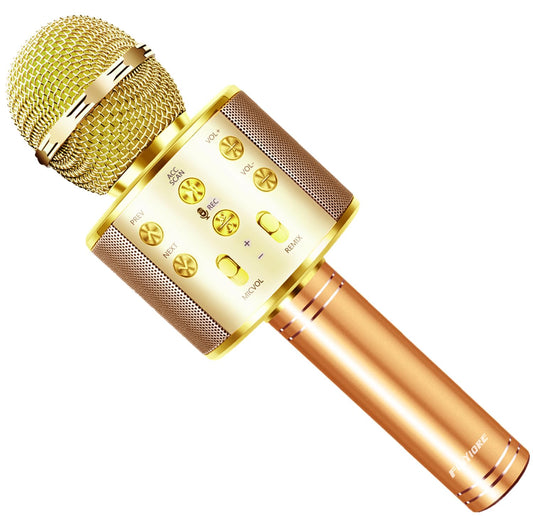 Microphone for Kids Voice Changer Karaoke Microphones Boy Girl Gifts Age 3-12 Portable Child Microphone Karaoke Kid Wireless Bluetooth Microphones Birthday