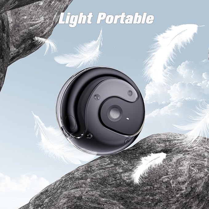 Over The Ear Earbuds Open Ear Buds Headphones Over Ear Air Bone Conduction Earbuds Earphones Bone Conducting Air Bone Conduction Headphones Bluetooth Over-Ear Black