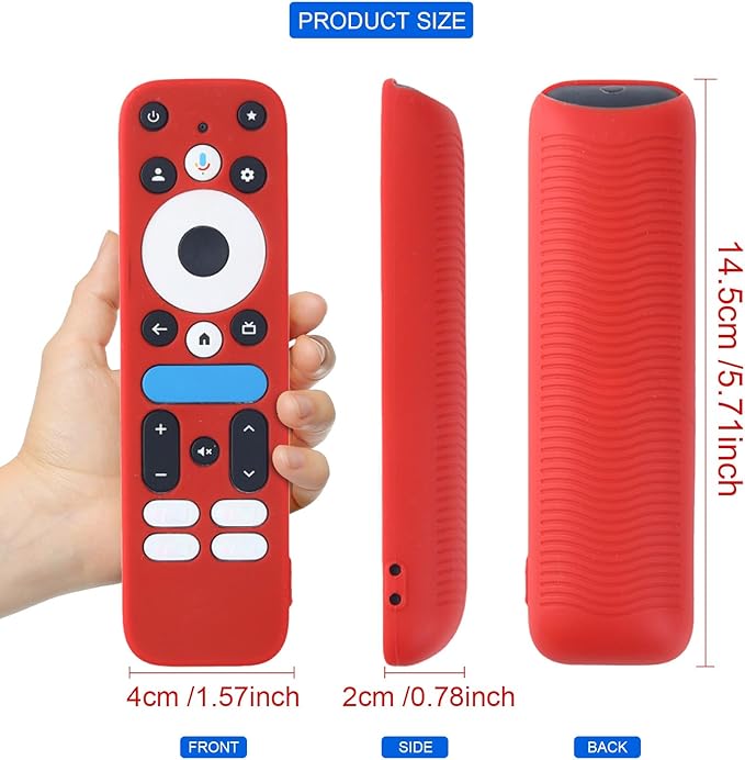 Remote Cover Compatible with 2025 Onn Google TV Box 4K pro Remote, Shockproof Case for Onn Google TV Remote Controller, Lightweight Anti-Slip Skin-Friendly Silicone Skin Sleeve