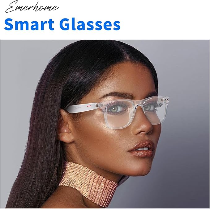 Smart Bluetooth Glasses with AI Voice Assistant – Lightweight, 8-Hour Battery Life, Auto Pairing, Touch Control & Stereo Sound for Calls & Music, Unisex Design