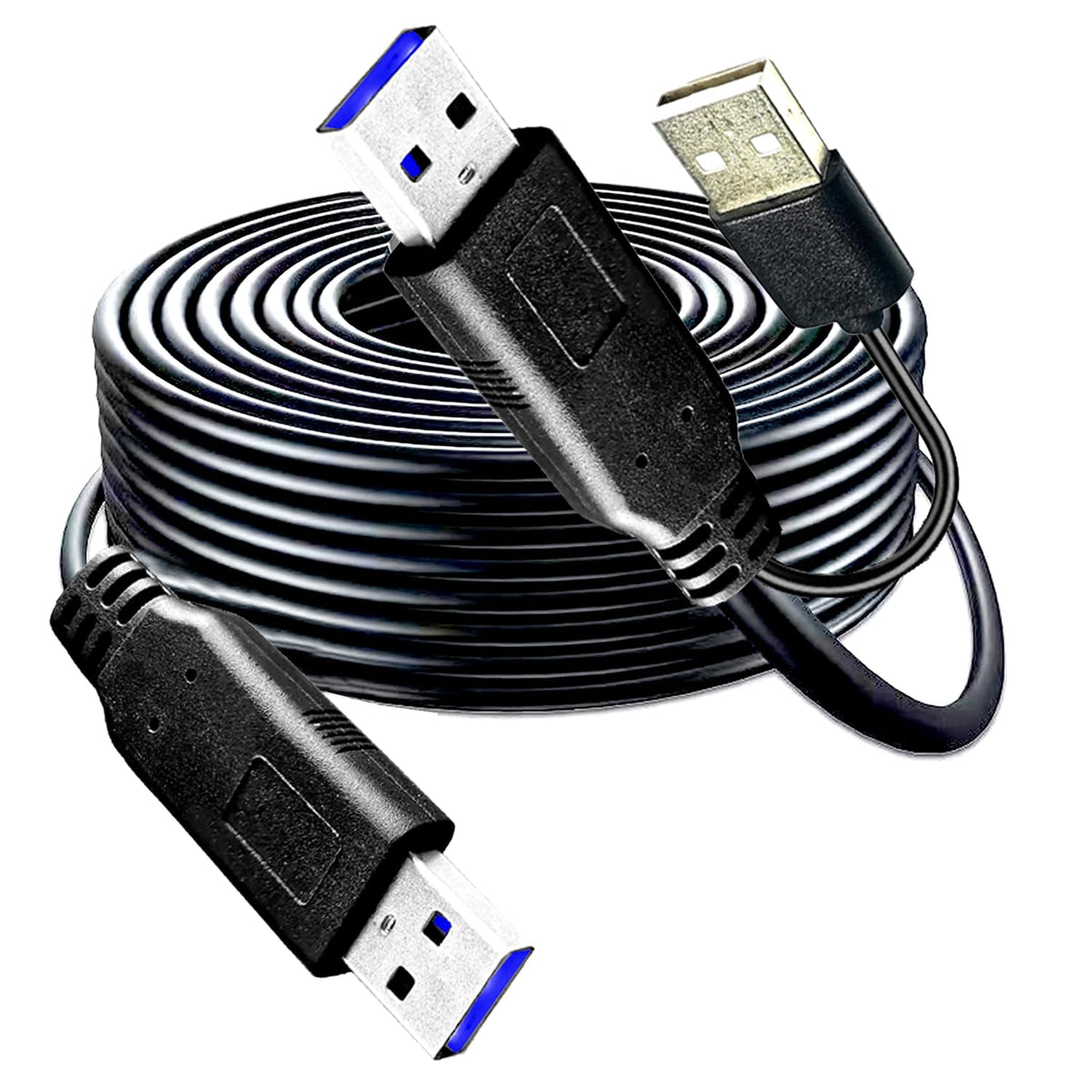YOTETION USB 3.0 30FT A to USB A Male Cable, USB Cord Compatible with Hard Drive Enclosures, DVD Player, Hard Drive Enclosures, DVD Player, TV, Flash Drive, Hub, Monitor, Speaker and More