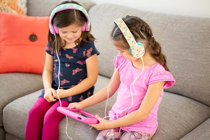 Snug Play+ Kids Headphones – Volume Limited 93dB for Safe Listening – Foldable, Durable Headphones for Toddlers, Boys & Girls – Tangle-Free Cord – Ideal for Travel, School, Tablets - Space