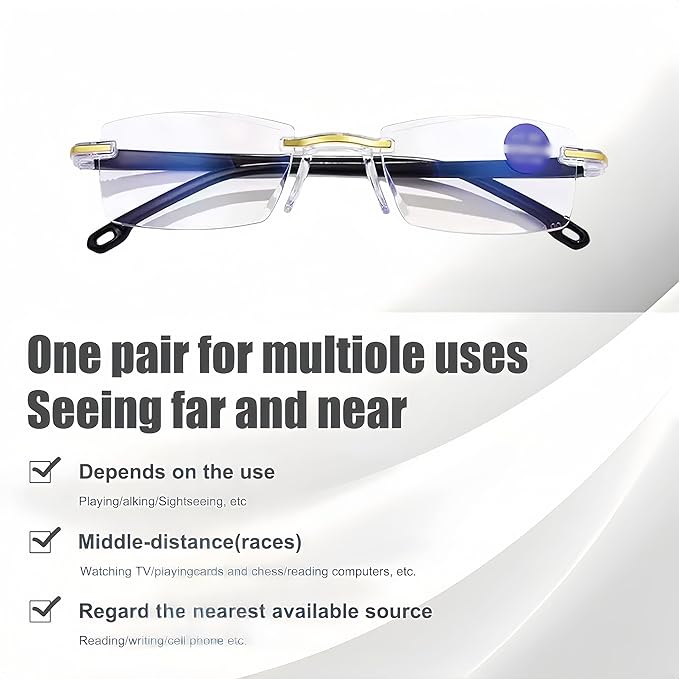 Auto Focus Glasses，Anti-Blue Light Automatic Zoom Reading Intelligent Presbyopia Glass，Self Adjusting clarity glasses。