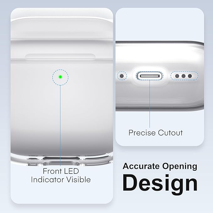 Valkit Compatible AirPods 4 Case Cover, Soft TPU Airpods 4th Generation Case Clear with Cleaner Kit, Shockproof Protective Cases with Keychain for Apple AirPods 4 Gen Cases for Women Men - Clear
