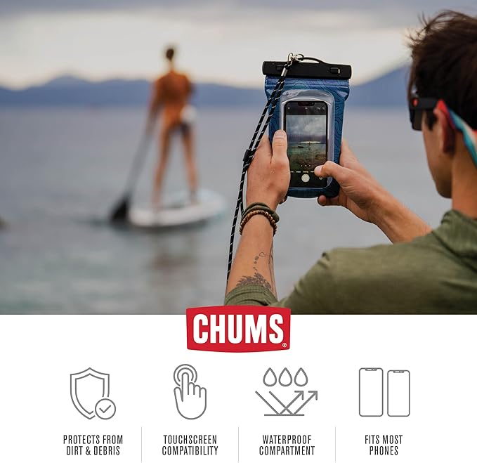 Chums Floating Phone Case with Lanyard - Touchscreen Compatible Waterproof Phone Case & Pouch (Lemons)