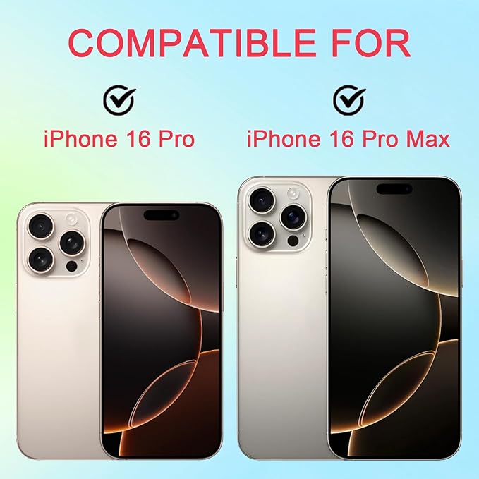 Phone Camera Lens Cover Compatible for Phone 16 Pro/ 16 Pro Max,Camera Lens Protector to Protect Privacy and Security,Strong Adhesive Black-2 Pack